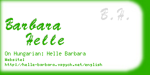 barbara helle business card